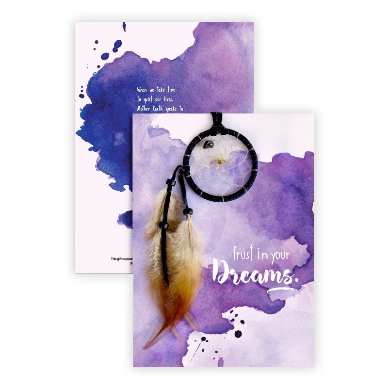 Splash Blank Greeting Card with Dreamcatcher