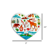 Canadian Icons Heart Magnet