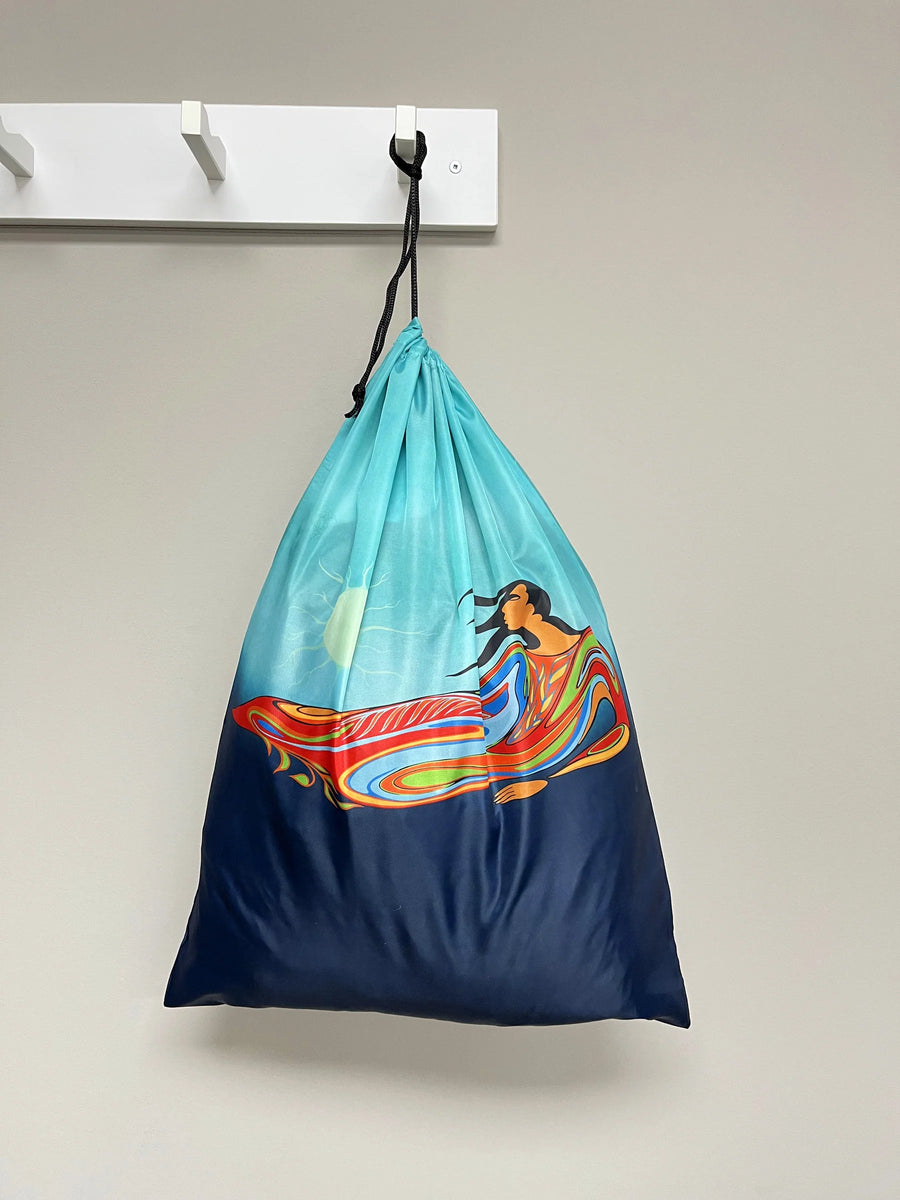 Indigenous Native Art Polyester Travel Laundry Bags with Storage Pouch –  Leather-Moccasins