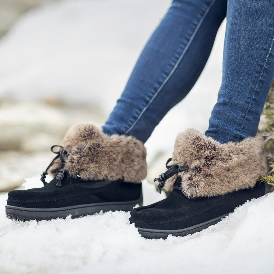 Faux Fur Micro Ankle Mukluk for Women