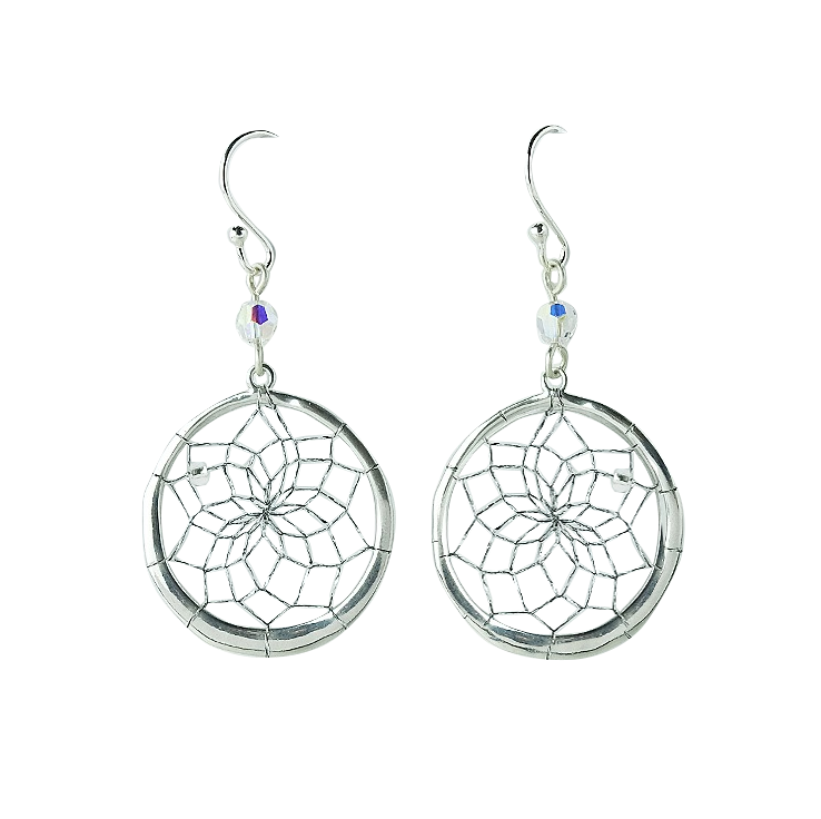 Sterling Silver Dreamcatcher Earrings