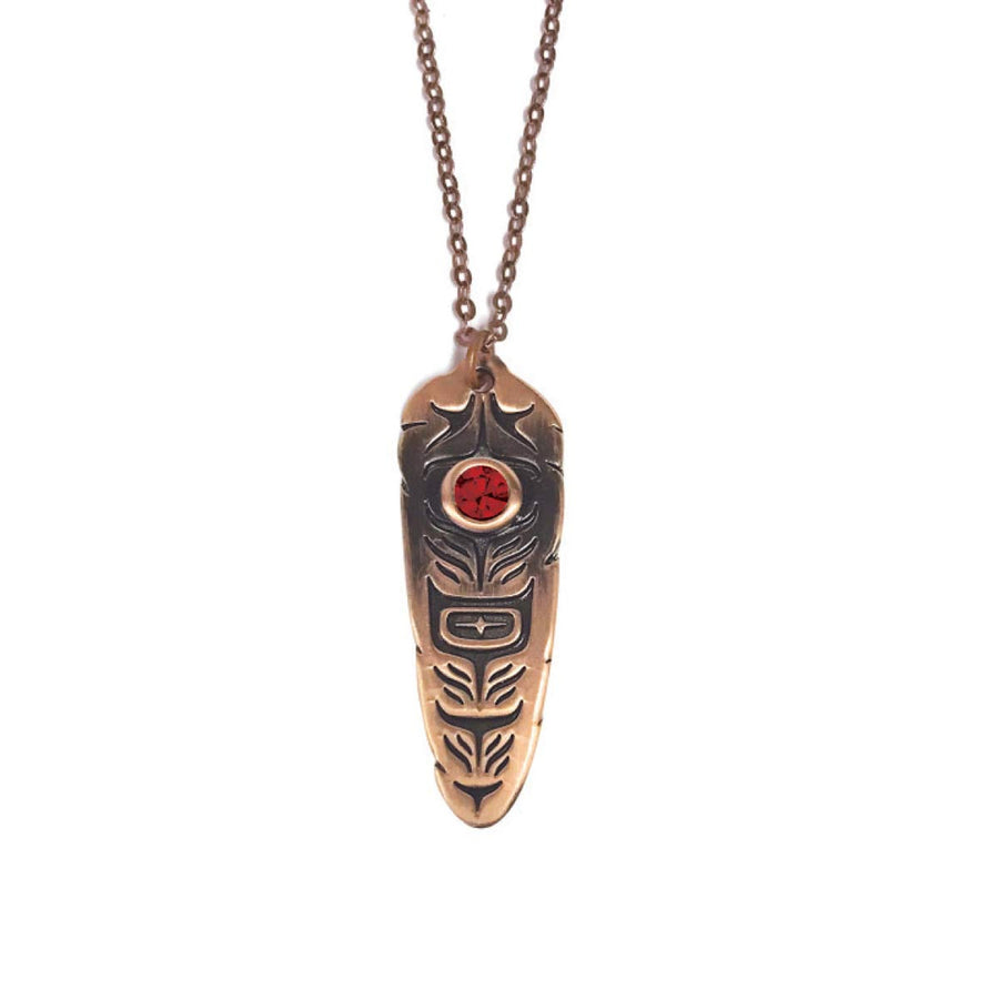 Indigenous Art Sacred Feather Necklace