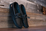 Men's Soft Sole Black Leather Moccasins