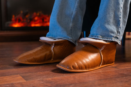 Classic Reverse Sheepskin Leather Slipper