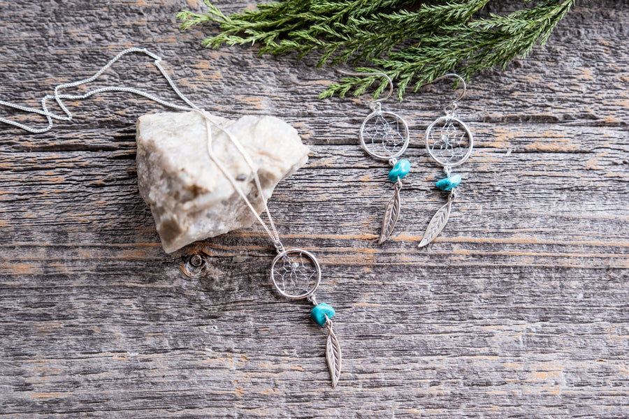 Sterling Silver Dreamcatcher Earrings