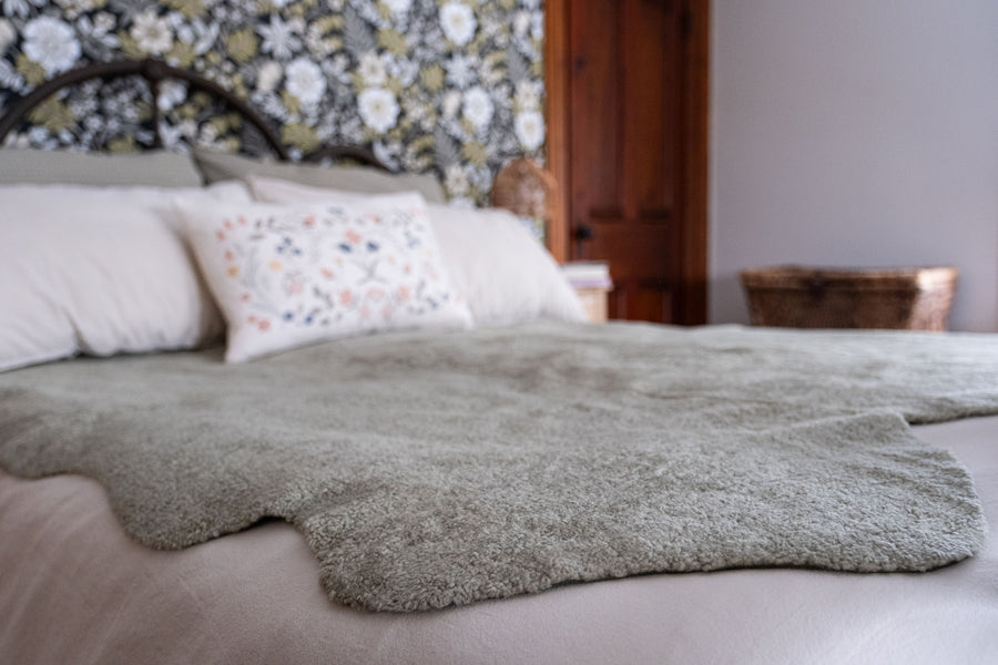 Sheepskin Throw Blanket