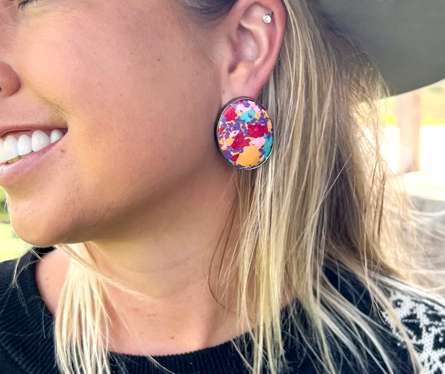 Sangria Stud Earrings