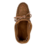 Women's Beaded Suede Leather Fringed Moccasins