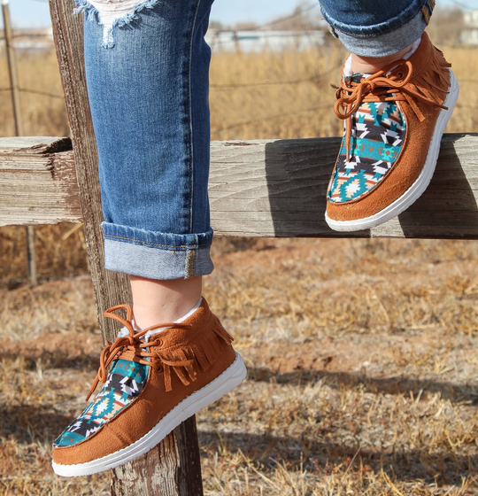 Women's Western Mesquite Fringed Moccasin Boots