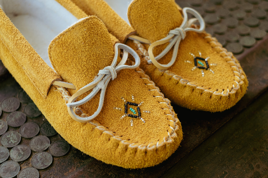 Golden discount fleece slippers