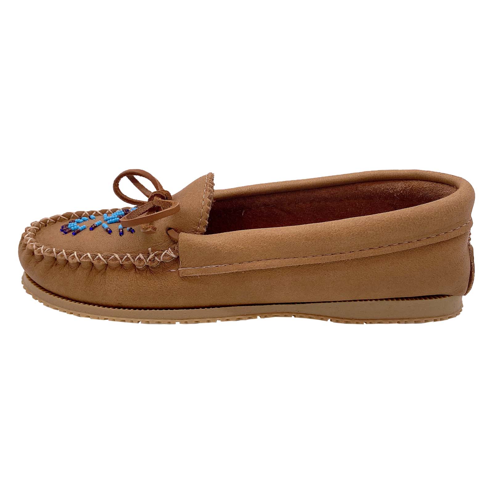 Women's Genuine Moosehide Leather Beaded Moccasin Shoes – Leather-Moccasins