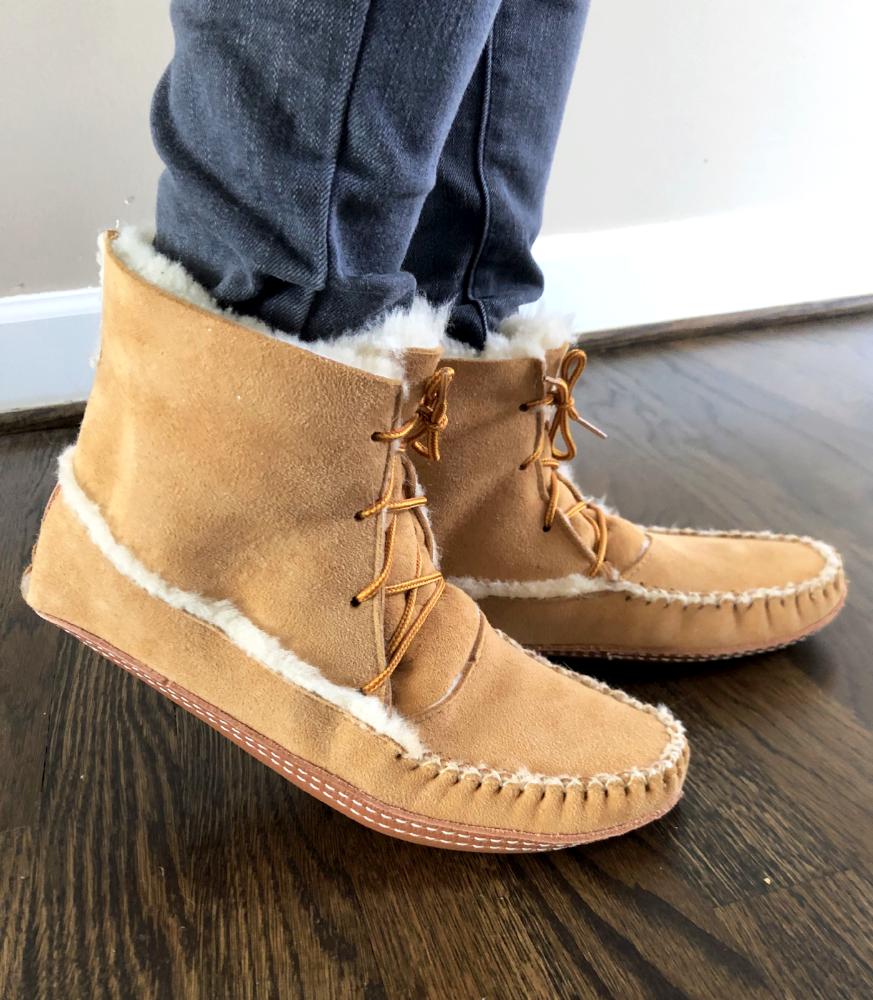Kroniek Edelsteen eenheid Women's Real Luxurious Sheepskin Moccasin Ankle High Slippers Boots –  Leather-Moccasins