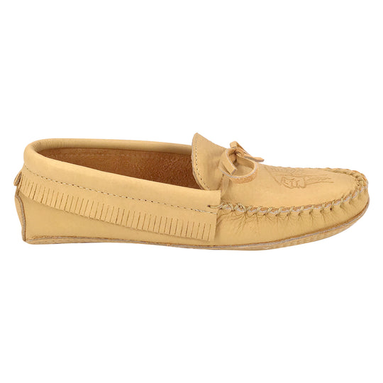 Men's Laurentian Chief Soft Sole Moose Hide Leather Moccasin Slippers ...