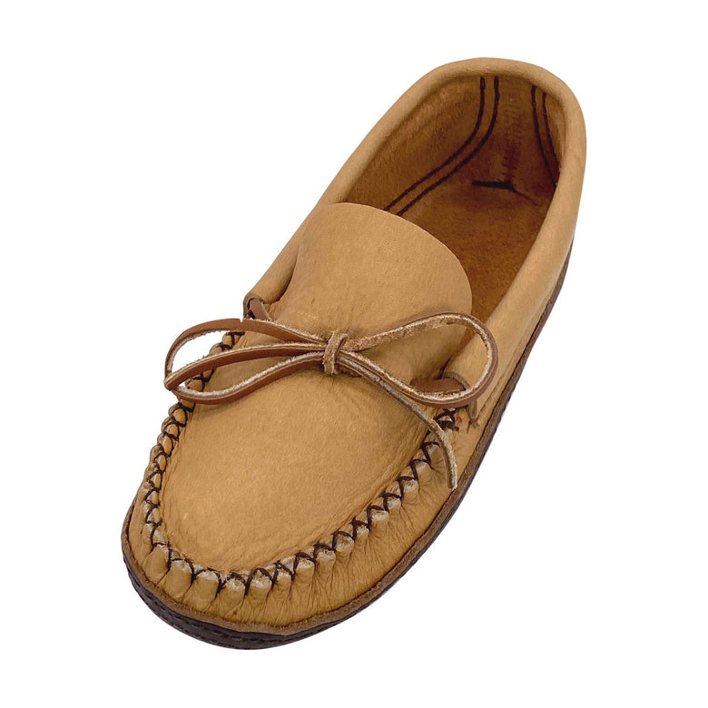 Men's Moose Hide Leather Moccasins with Oil Tan Soles for Earthing ...