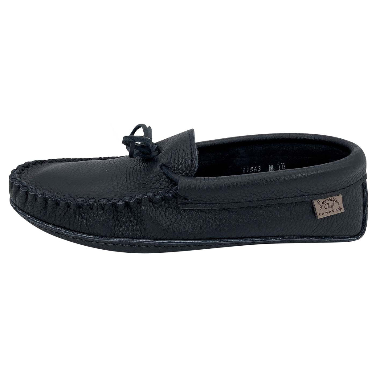 Mens Soft Sole Black Genuine Leather Moccasin Slippers Leather Moccasins 7004