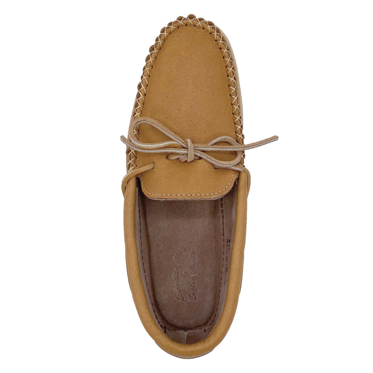 Men's Boat Shoe Style Genuine Moose Hide Leather Rubber Sole Moccasins ...