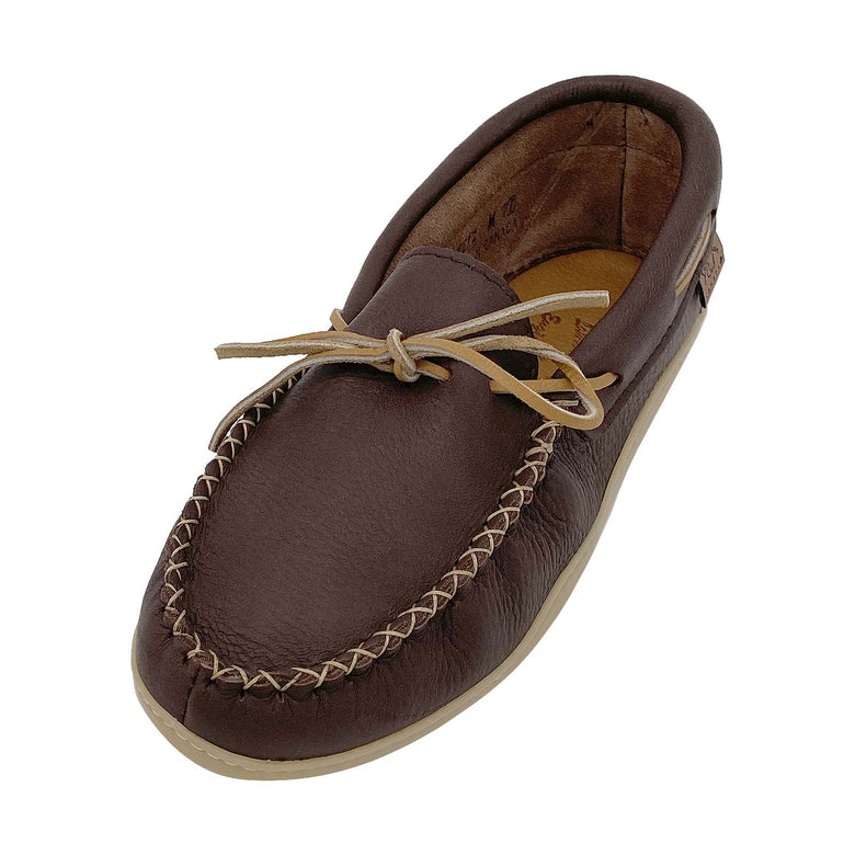 MEN'S HARD SOLE MOCCASIN SHOES – Leather-Moccasins