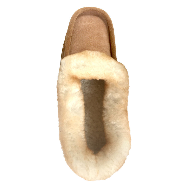 Men's Natural Genuine Sheepskin Lined Indoor Slippers – Leather-Moccasins