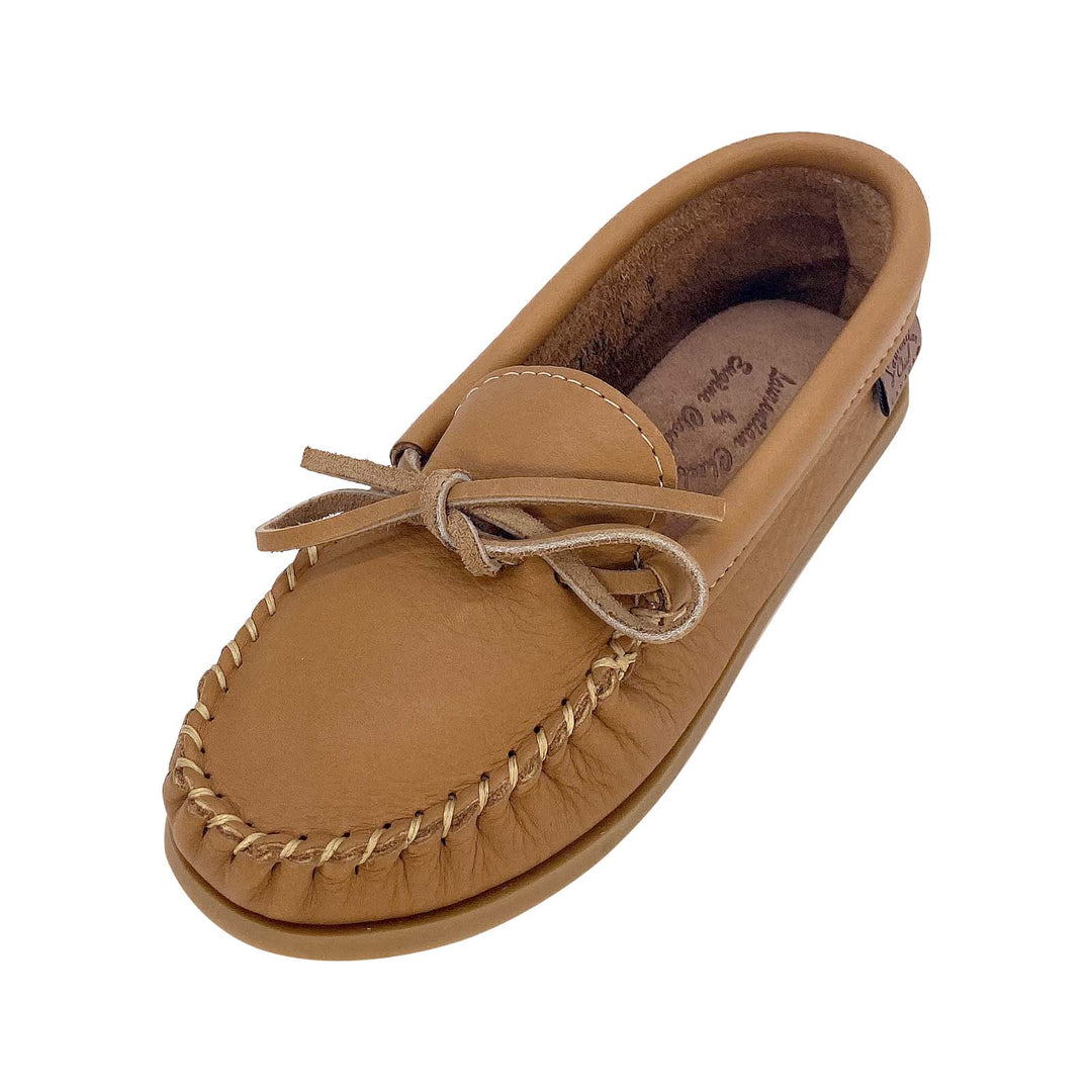 Women's Crepe Sole Genuine Moosehide Leather Outdoor Moccasin Shoes ...